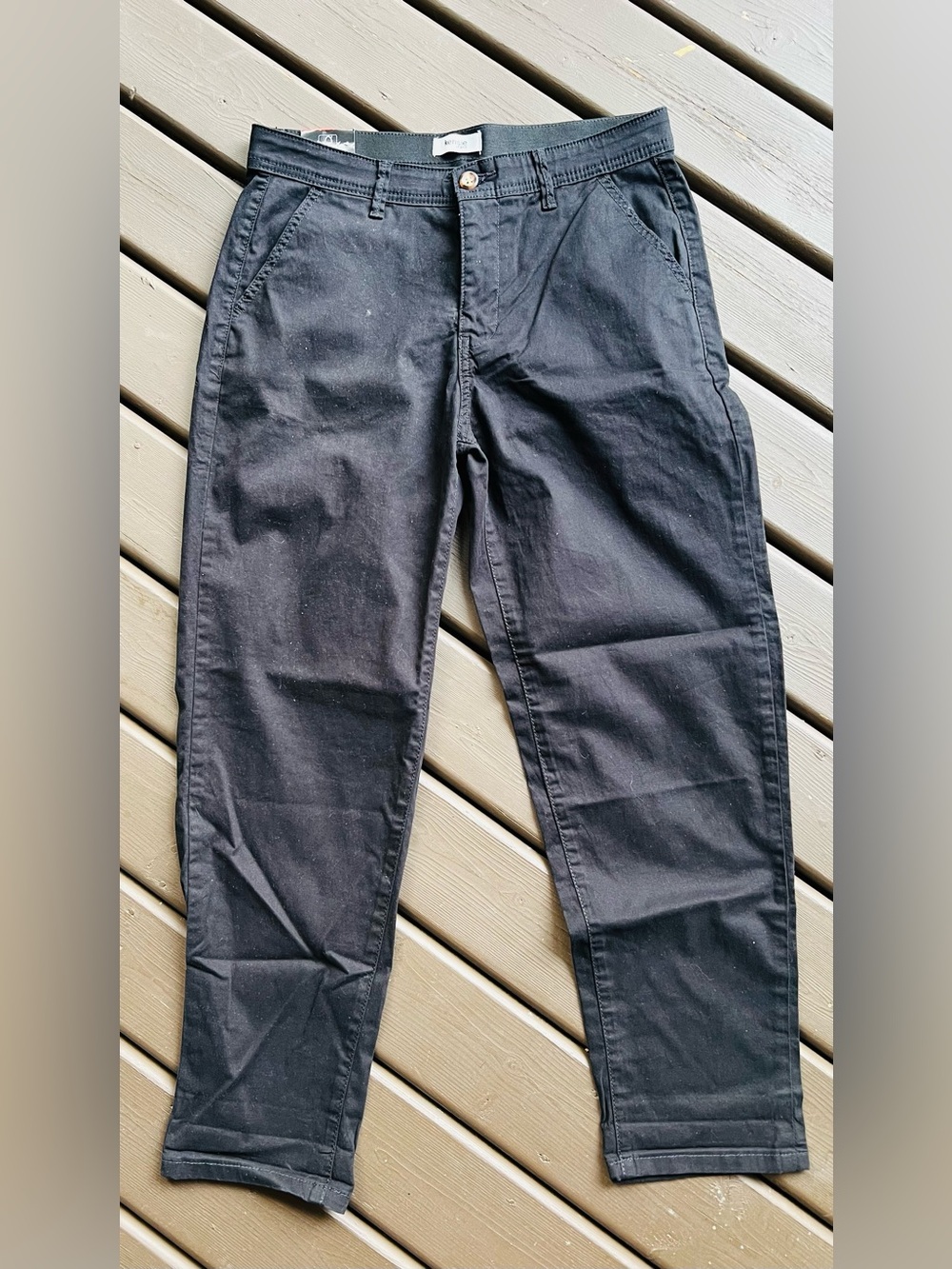 Black Kensie Jeans - Mid Rise Chino Trouser-Size 8